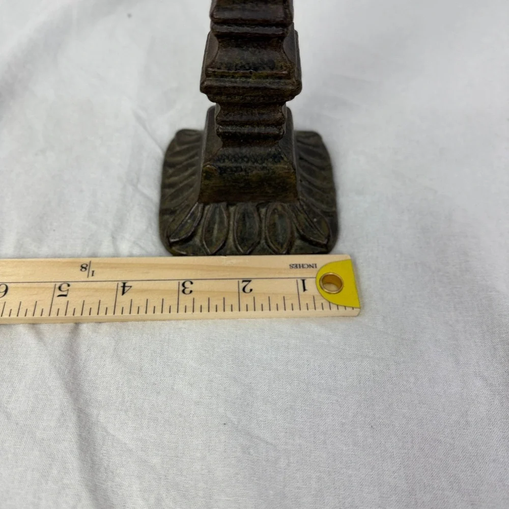 Cast Iron Fleur De Lis‎ Finial Statue Bookend Shelf Decor Accent Piece